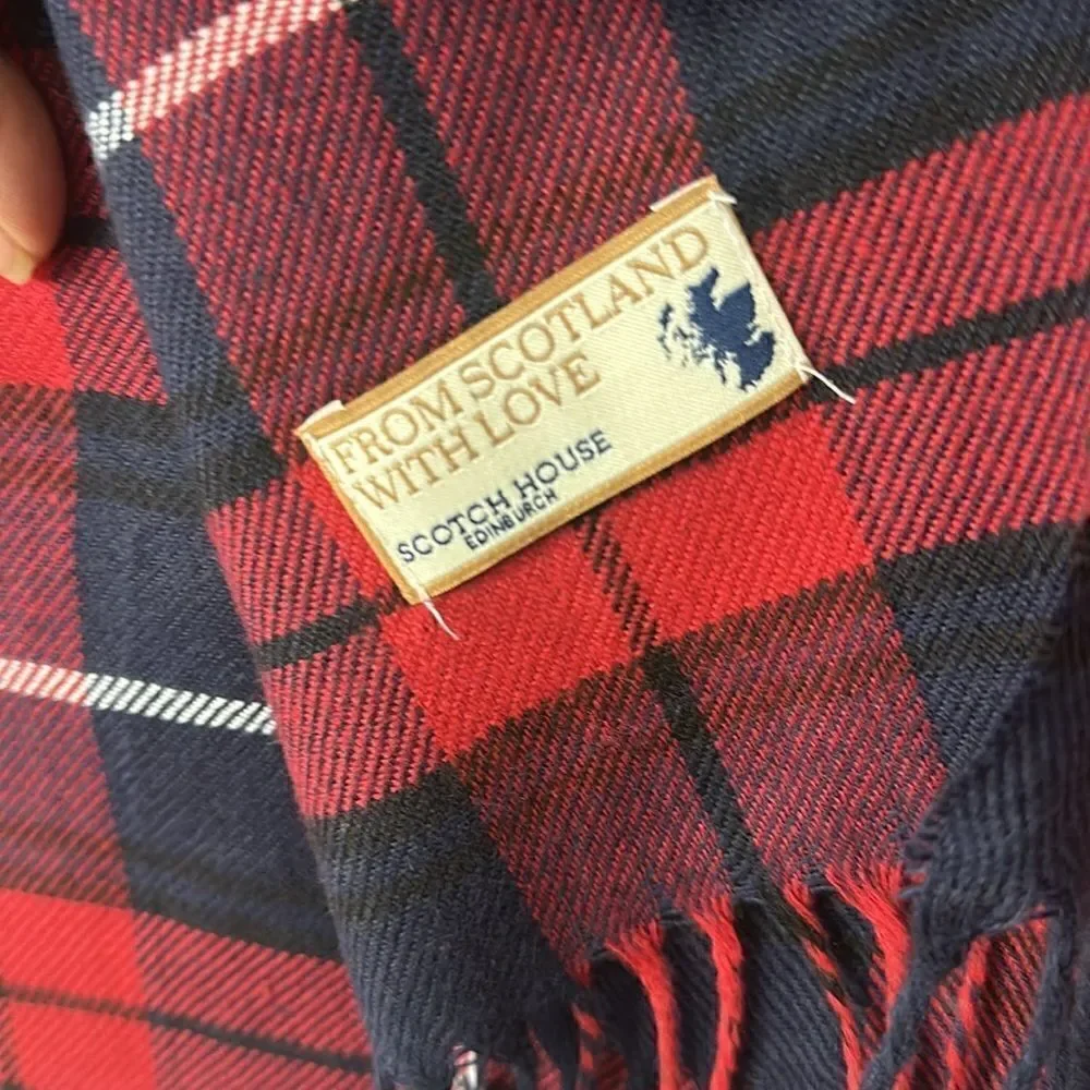 From Scotland With Love Plaid Cashmere Neck Scarf